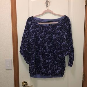 Lane Bryant purple spotted 3/4 sleeve shirt 18/20